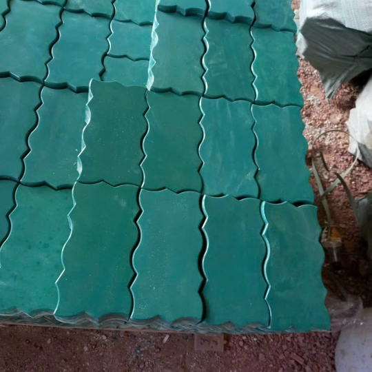 Gạch sâu bóng màu xanh đậm